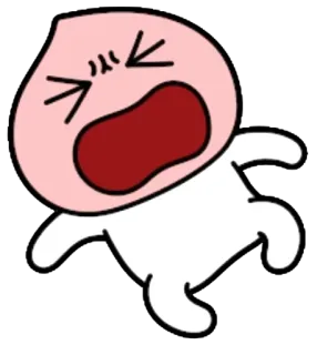😫 b833eef6 angry, peach, kakao, character, cute telegram sticker