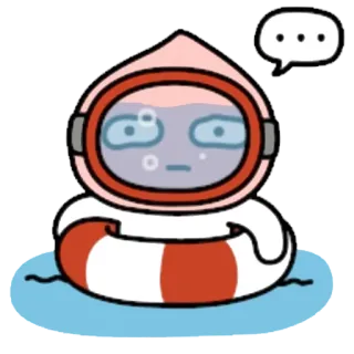 🏖 cb50effa diving, life preserver, swimming, floating, water telegram sticker