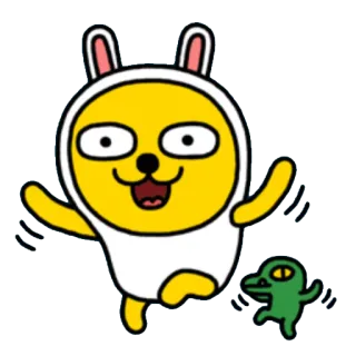 💃 59141239 การ์ตูน, สีเหลือง, กระต่าย, สัตว์ประหลาด, น่ารัก whatsapp sticker