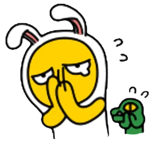 🙏 ca9b3cd7 อีโมจิ, กระต่าย, นิ้วกลาง, หยาบคาย, ตลก, การ์ตูน whatsapp sticker