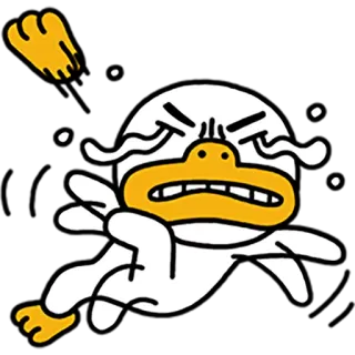 😫 ca39e403 เป็ด, การ์ตูน, โกรธ, ร้องไห้, เสียใจ, น้ำตา, อารมณ์ whatsapp sticker