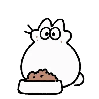 ☁️ 56ac23ec 猫, 食物, 可爱, 动物, 宠物 telegram sticker