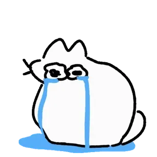 ☁️ 5b4daa10 哭, 悲伤, 猫, 眼泪, 情绪化 telegram sticker