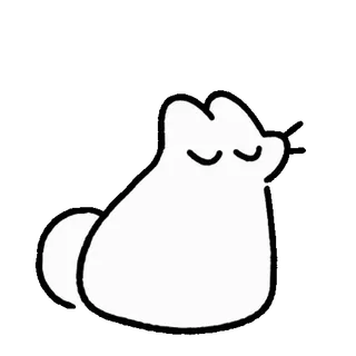 ☁️ 74ef0218 猫, 可爱, 动物, 卡哇伊, 白色 telegram sticker