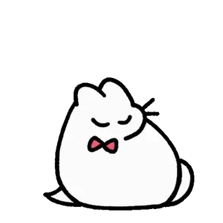 ☁️ cd06673d 可爱, 动物, 领结, 动画, 猫 telegram sticker