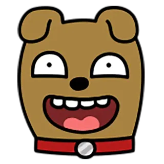 😀 49e30763 cane, cartone animato, animale, divertente, carino, adesivo telegram sticker
