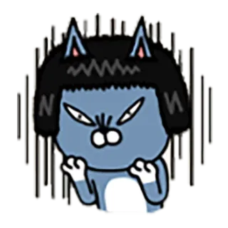😼 87a16b7e gatto, arrabbiato, cartone animato, anime telegram sticker