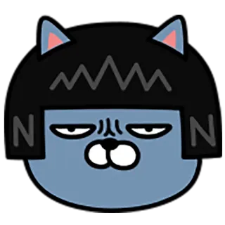 😟 fb5f467e gatto, arrabbiato, cartone animato, animale, adesivo, personaggio, mascotte telegram sticker