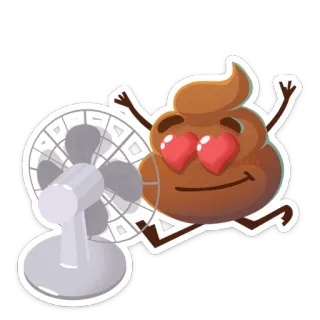 😍 68e88a6a 便便, 表情符号, 爱心眼, 粉丝, 爱 telegram sticker