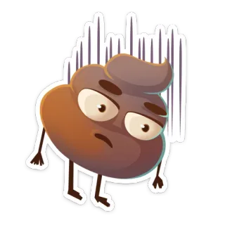 😢 b4b55fb1 便便, 表情符号, 卡通, 悲伤, 角色 telegram sticker