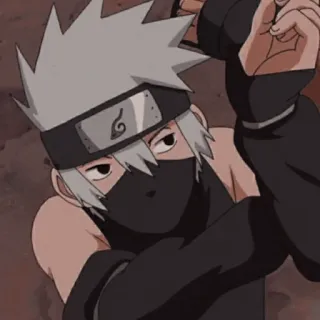 😠 8f032376 Kakashi Hatake Naruto какаши, наруто, аниме, манга, ниндзя, мультфильм whatsapp sticker