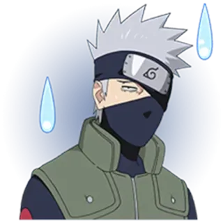 😰 010c29f7 Kakashi Hatake Naruto 애니메이션, 땀, 캐릭터, 닌자, 카카시, 하타케 telegram sticker