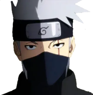 😒 6e152328 Kakashi Hatake Naruto 애니메이션, 카카시, 나루토, 닌자, 캐릭터 telegram sticker