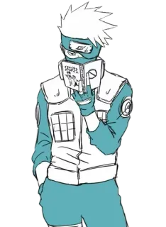 😊 832c38dc Kakashi Hatake Naruto MAKE OUT TACTICS 카카시, 나루토, 애니메이션, 만화, 가운데 손가락, 불쾌한 telegram sticker