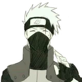 😁 9c394f33 Kakashi Hatake Naruto 카카시, 나루토, 애니메이션, 닌자, 캐릭터 telegram sticker