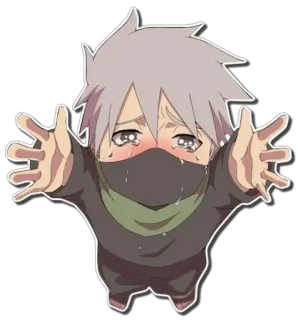 😢 cfad0b92 Kakashi Naruto 애니메이션, 만화, 슬픈, 귀여운, 만화, 카카시, 나루토 telegram sticker