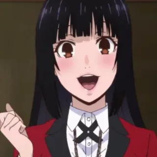 😃 5ccbb83a Yumeko Jabami Kakegurui อนิเมะ, ตัวละคร, Kakegurui, Yumeko Jabami, อนิเมะการพนัน, ชุดนักเรียน telegram sticker