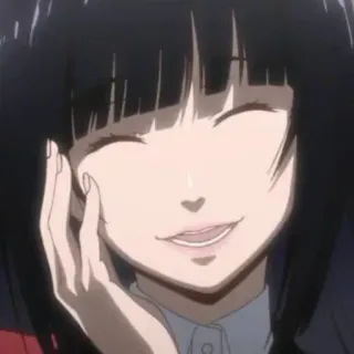 😊 75b884d7 Yumeko Jabami Kakegurui อนิเมะ, ตัวละคร, ยูเมโกะ จาบามิ, Kakegurui, ยิ้ม telegram sticker