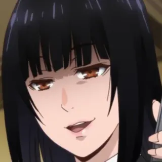 😈 b14368bf Yumeko Jabami Kakegurui อนิเมะ, ผู้หญิง, Kakegurui, Yumeko Jabami, ตัวละคร, ภาพเหมือน, ยิ้ม telegram sticker