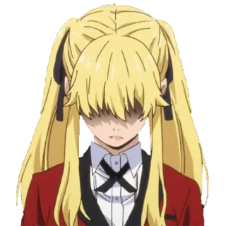 😩 c84db8fb Mary Saotome Kakegurui Anime, Kakegurui, Mary Saotome, blond, schooluniform telegram sticker
