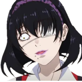 🤪 c06638ab Yumeko Jabami Kakegurui 애니메이션, 만화, 여자, 소녀, 카케구루이, 쟈바미 유메코, 캐릭터 telegram sticker