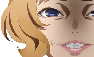 😏 a244cb6a anime, mulher, retrato, rosto, sorrindo telegram sticker