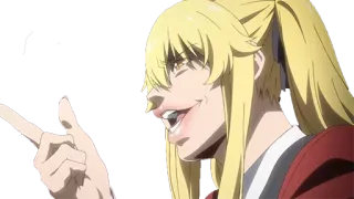 👈 a6ab4841 Mary Saotome Kakegurui Anime, Apostas, Escola, Loira, Apontando telegram sticker