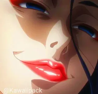 🥢 04827955 @Kawaii pack Anime, Mujer, Cara, Maquillaje, Primer plano whatsapp sticker