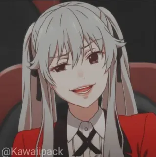 🥢 08fe99f4 @Kawaiipack Anime, Chica, Kawaii, Lindo, Manga, Rojo, Blanco whatsapp sticker