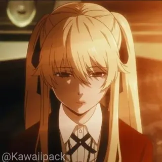 🥢 25718802 @Kawaiiipack anime, pelo rubio, chica, personaje, kawaii whatsapp sticker