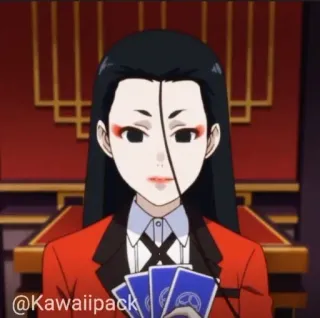 🥢 26bf9cda @Kawaiiipack Anime, Kawaii, Sticker, Tarjetas, Kakegurui whatsapp sticker
