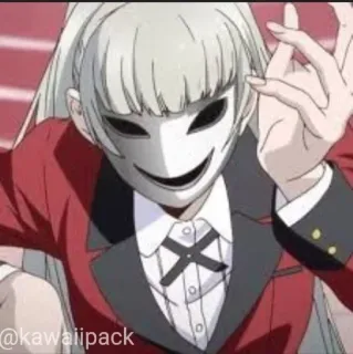 🥢 4877d28b kawaiipack Anime, Máscara, Personaje, Traje rojo, Máscara sonriente whatsapp sticker