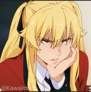 🥢 60e08424 @Kawaiiipack Anime, Manga, Personaje, Kawaii, Pack, Rubia, Chica whatsapp sticker