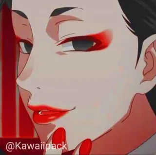 🥢 63419868 @Kawaiipack Anime, Kawaii, Mujer, Maquillaje, Cosplay whatsapp sticker