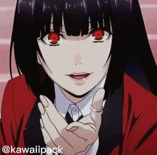 🥢 b68e9185 Yumeko Jabami Kakegurui @kawaiipack Anime, Chica, Kawaii, Kakegurui, Yumeko Jabami whatsapp sticker