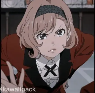 🥢 bd4e81e1 kawaiipack Anime, Chica, Mujer, Kakegurui whatsapp sticker