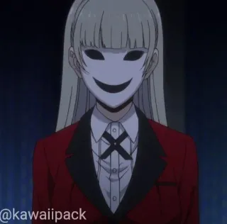 🥢 bdc12233 kawaiipack Anime, Chica, Máscara, Rojo, Personaje whatsapp sticker