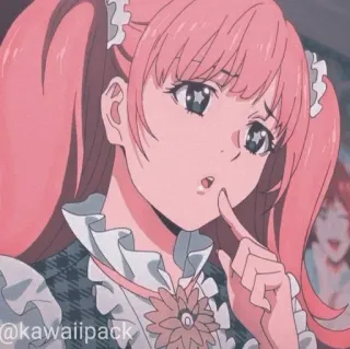 🥢 bee98e89 Mary Saotome Kakegurui Anime, Personaje, Mary Saotome, Kakegurui, pelo rosa, chica whatsapp sticker