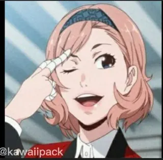 🥢 c60ed388 @kawaiipack Anime, Chica, Kawaii, Dibujo animado, Retrato, Guiño whatsapp sticker