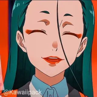 🥢 e3cb0294 @Kawaiiipack anime, dibujos animados, mujer, sonriendo, personaje, retrato whatsapp sticker