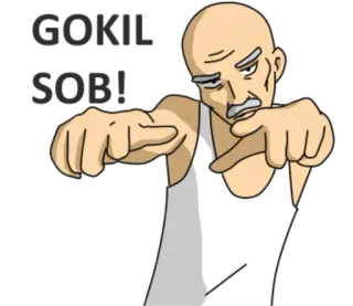 👴 25a14c0f GOKIL
SIAAL Cartone animato, Indicare, Arrabbiato, Fumetto, Irritato telegram sticker