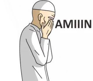 👴 ec77dc32 AMIIIN preghiera, religioso, musulmano, islam, ameen, supplica, islamico telegram sticker