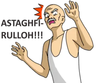 👴 fd337a66 ARAGH BULLSHIT Cartone animato, Arrabbiato, Frustrato, Parolaccia, Esclamazione, Brontolone telegram sticker