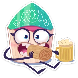 🍺 352eef66 cupcake, cartone animato, cibo, bevanda, dolce telegram sticker