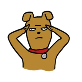 😐 58aba402 perro, saludo, dibujo animado, animal, mascota telegram sticker