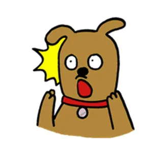 😱 8479c981 perro, impactado, dibujos animados, animal, sorpresa, mascota telegram sticker