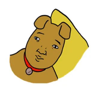 😒 a9bdf824 perro, dibujos animados, personaje telegram sticker