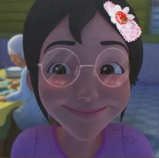 🍄 62ef20d3 kartun, gadis, kacamata, karakter, animasi telegram sticker