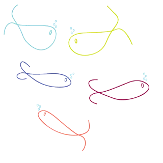 🙃 648224fc ikan, berwarna, abstrak, berenang, laut, samudra, binatang, gambar telegram sticker