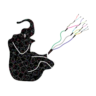 🌿 ccf65509 gajah, abstrak, lingkaran, warna, garis, hewan telegram sticker